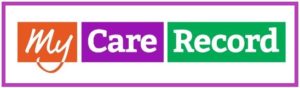 my care record logo with link to access to records webpage